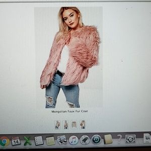 Boohoo Mongolian Faux Fur Coat
